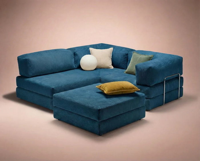 Atelier Del Sofa Kanyon - Indigo Sofá-Cama Esquinero